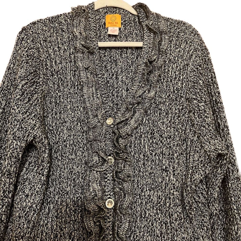 Vtg Ruby Rd Knitting Pretty Metallic Shimmer Ruff… - image 2